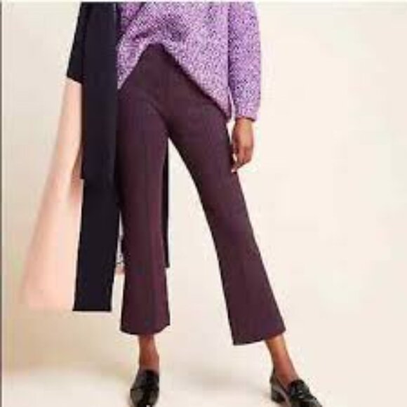 Vince Pants - 17 - NWT VINCE MID RISE PINTUCK CROP FLARE PANT PLUM COLOR